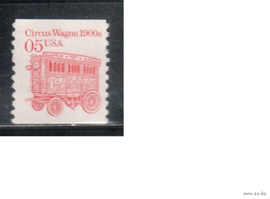 США-1990, (Мих.2103),   * (без клея) ,Стандарт, Транспорт, Цирк  (одиночка),