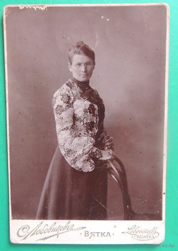 Фото кабинет-портрет "Дворянка", 1899 г., Вятка, фот. Лобовиков