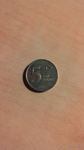 Турция, 5 новых курушей 2006.