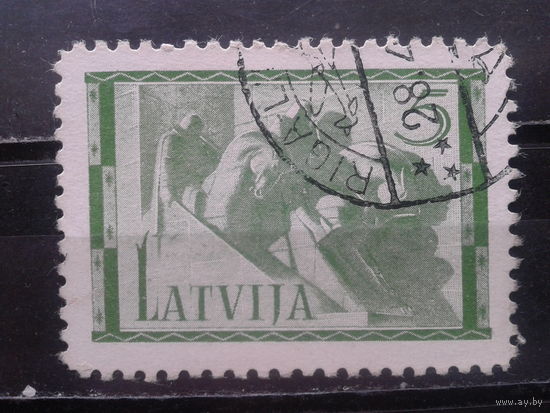 Латвия, 1937. Памятники освобождения, воин на коне