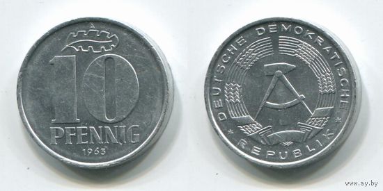 ГДР. 10 пфеннигов (1963, XF)