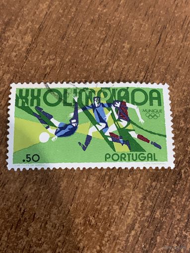 Португалия 1972. Олимпиада Мюнхен-72. Футбол. Марка из серии