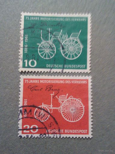 ФРГ. 75лет автомобилю. 1961г. гашеная