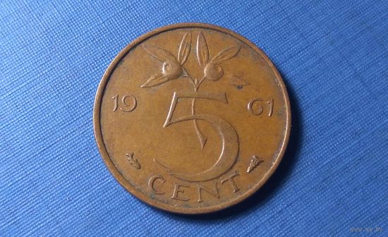 5 центов 1961. Нидерланды.