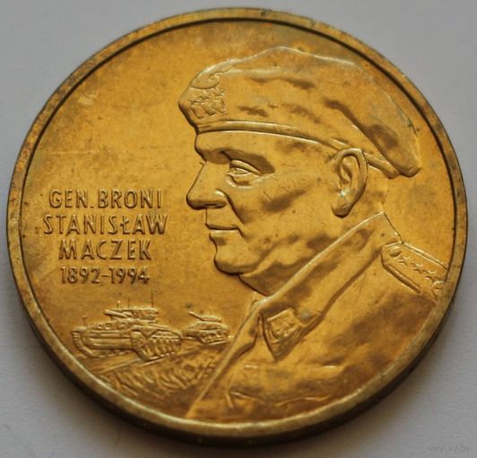 Польша 2 злотых 2003 год "Генерал Станислав Мачек (1892-1994)"