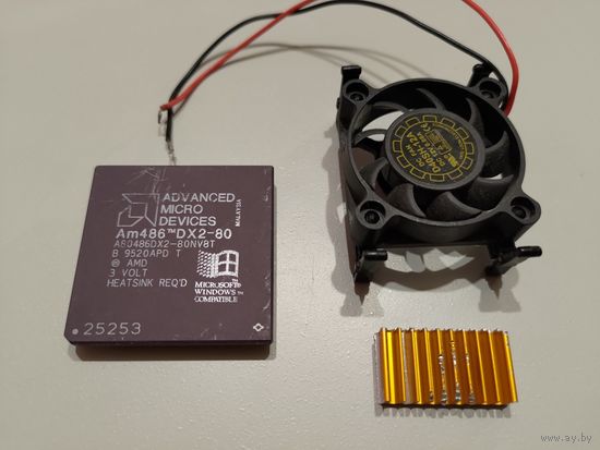 Процессор AMD Am486 DX2-80 с кулером