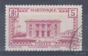 [110] Французские колонии. Мартиника 1933. Дворец губернатора.5с. Гашеная марка.