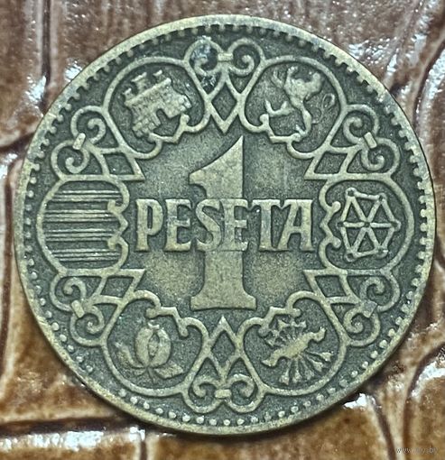 Монета 1 песета 1944 год. Испания. Франсиско Франко