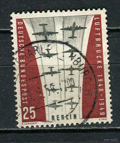 Западный Берлин - 1959 - 10-я годовщина окончания блокады Берлина - [Mi. 188] - полная серия - 1 марка. Гашеная.  (LOT Gz20)-T3P41