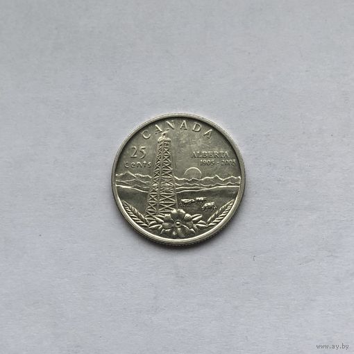 25 центов 2005 провинции Альберта 100 лет