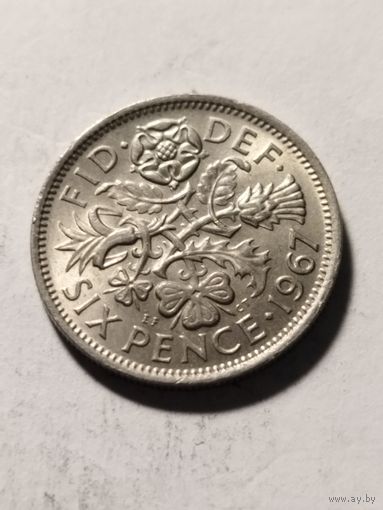 Великобритания 6 пенсов 1967