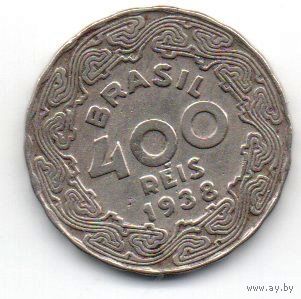 РЕСПУБЛИКА  СОЕДИНЁННЫХ ШТАТОВ БРАЗИЛИИ 400 РЕАЛОВ /РЕЙС/ 1938