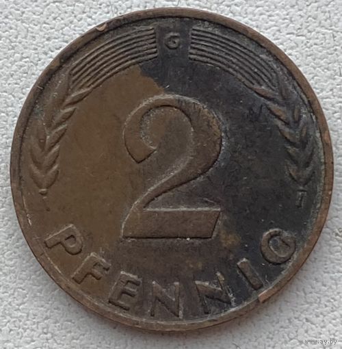 Германия 2 пфеннига 1950 г. G