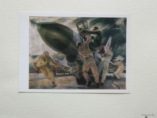 Корнеев  военная живопись   10х15 см