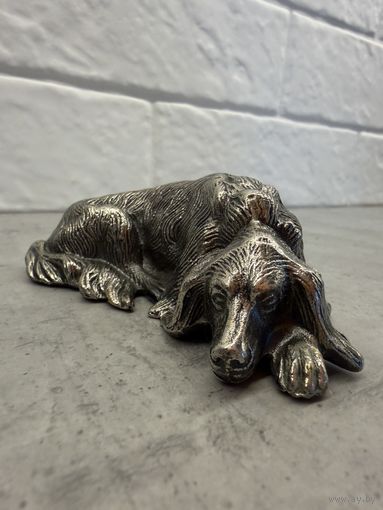 Статуэтка Лежащий сеттер. Касли.  Распродажа коллекции!!!