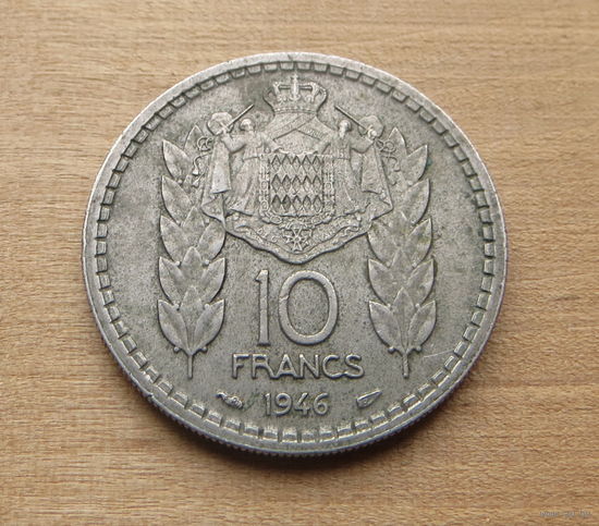 Монако 10 франков 1946г.