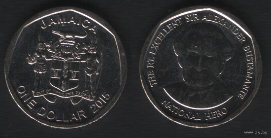 Ямайка km189 1 доллар 2015 год (5 ТОРГ ЛЮБОЙ