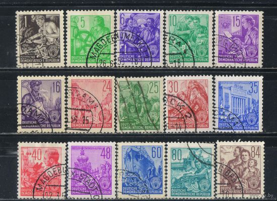 Германия ГДР 1953 Пятилетний план (I) Стандарт #362-4,366,368-9,371-9
