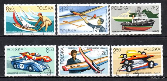 Модельный спорт Польша  1981 год серия из 6 марок
