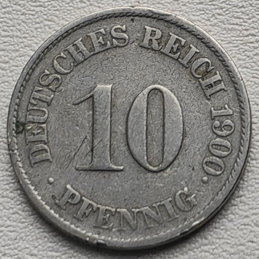 Германия 10 пфеннигов 1900 J