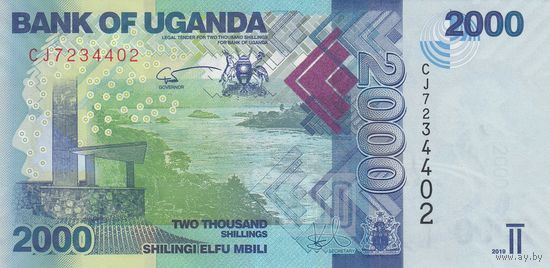 Уганда 2000 шиллингов 2017 (UNC)
