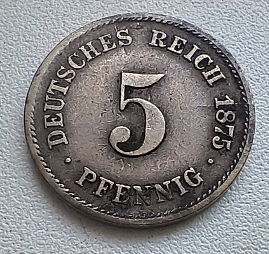 Германия 5 пфеннигов, 1875 G  2-1-14