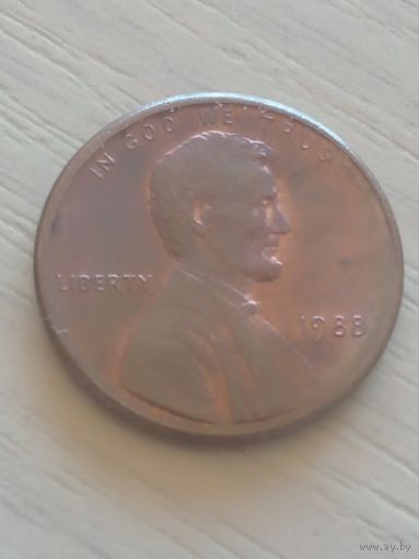 США 1 цент 1988г. б/б