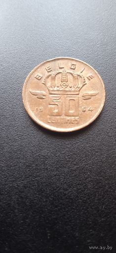 Бельгия. 50 сантимов 1964 г.