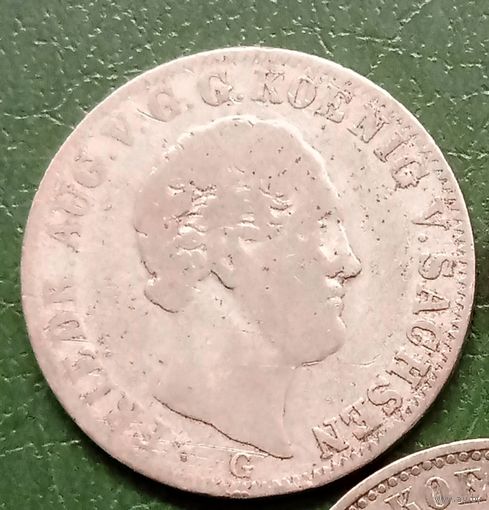 Саксония 1/6 талера 1843. Фридрих Август II.