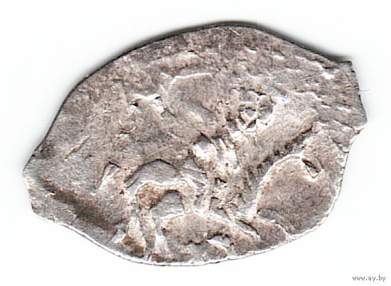 Деньга 1505-1533 Василий III Иоаннович чеканка в Москве Вязь/Голова под конем _состояние aUNC