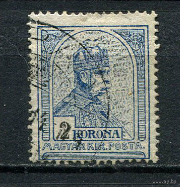 Венгрия - 1908/1913 - Франц Иосиф 2Kr - [Mi.106X] - 1 марка. Гашеная.  (LOT Ao21)