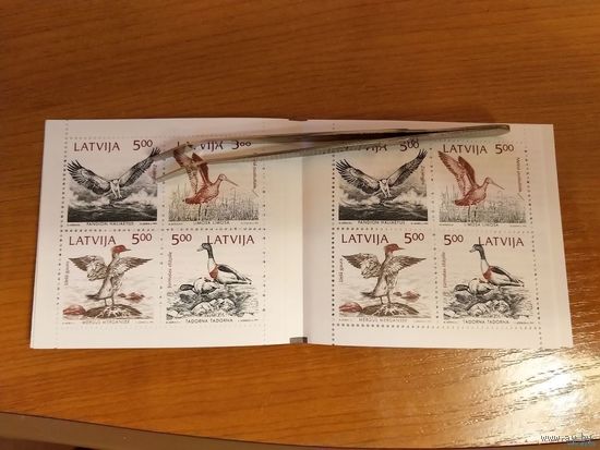 1992 Латвия фауна птицы MNH буклет совместный выпуск (пр-16)
