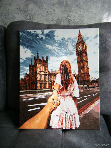 Картина с 10 рублей без м.ц. Холст. Акрил. 50см.х40см.