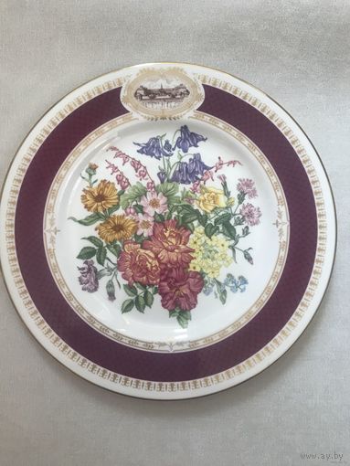 Тарелка декоративная 22 см Chelsea Flower Show Plate The 1984 английский фарфор