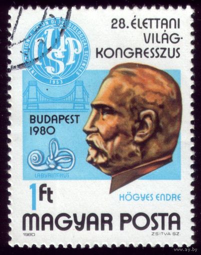 1 марка 1980 год Венгрия Конгресс физиков 3442