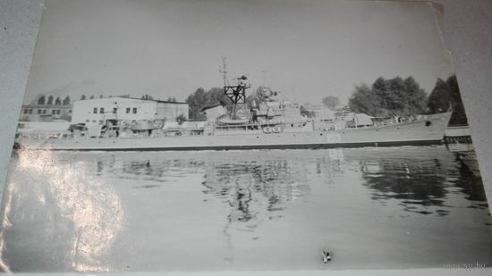 Старая Фотография с военным кораблем СССР