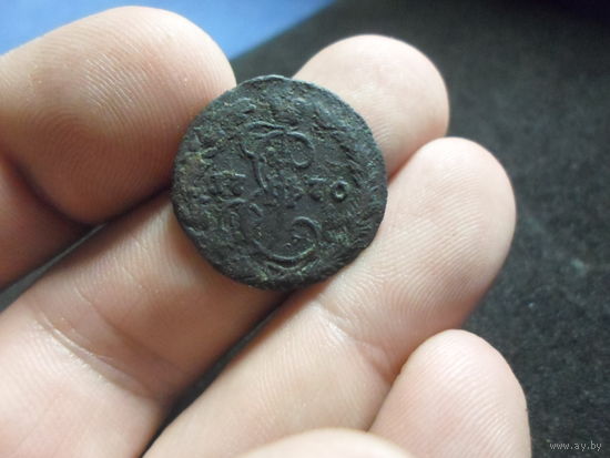Денга 1770 г. Екатерина 2 Российская Империя