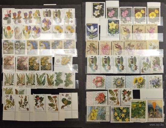 СССР. Цветы. Все марки негашеные, в коллекционном состоянии** Аукцион с рубля без минимальной цены.