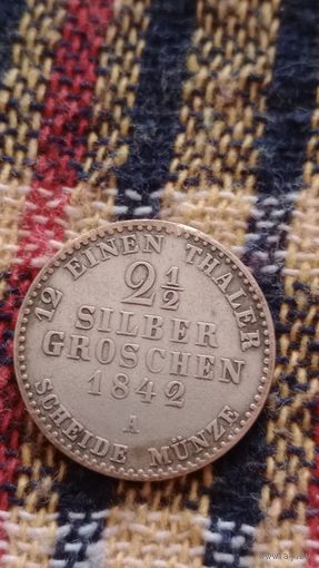 Германия Пруссия 2 1/2 зильбергрошена1842