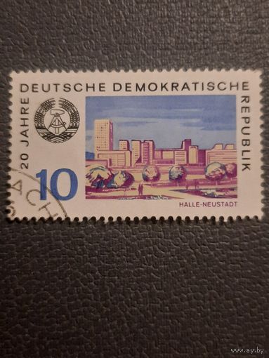 ГДР 1969. 20 лет ГДР. Halle Neustadt