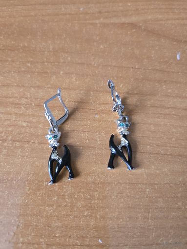 Серьги  котики