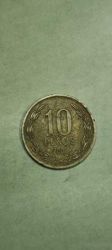 Чили 10 песос 2000