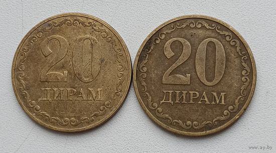 Таджикистан. 20 дирам 2019 года.