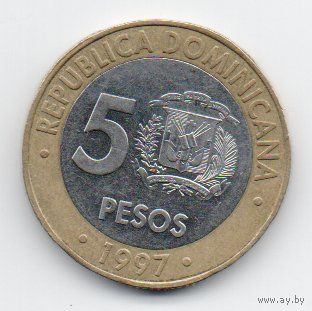 5 песо 1997 Доминикана