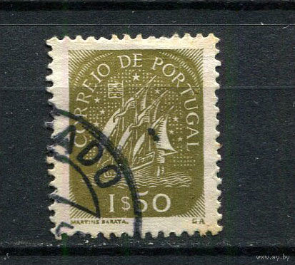 Португалия - 1949 - Каравелла 1,50Е - [Mi.744] - 1 марка. Гашеная.  (Лот 71Gj)-T2P41