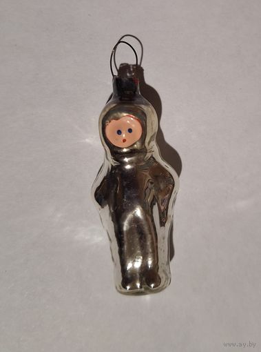 Елочная мини игрушка Космонавт из московского набора Малютка