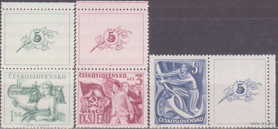 Чехословакия. 1949 г. IX съезд КПЧ. Полная серия .MNH** (ИН