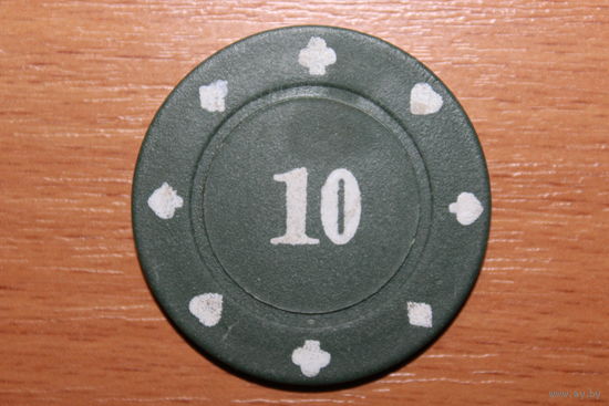 Фишка из казино, пластик,  диаметр 3,8 см.