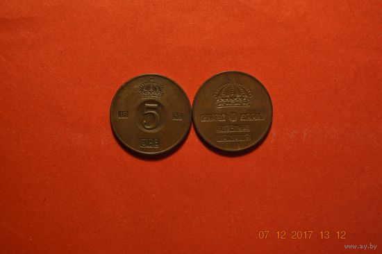 Швеция 5 оре 1959 года.