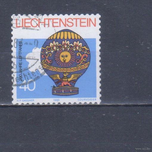 [2406] Лихтенштейн 1983. Авиация.Воздушный шар. Гашеная марка.